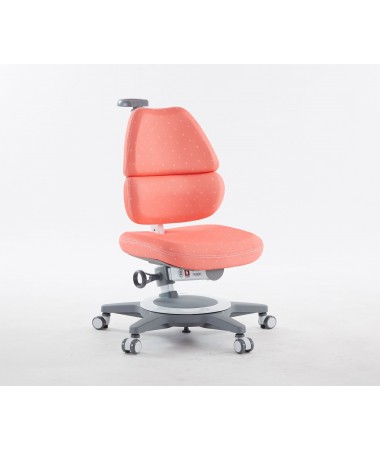 TC1010CRW EGO CHAIR (WHITE IN CORAL RED FABRIC)